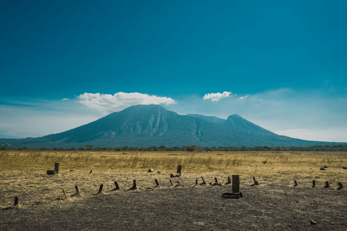 Mount Baluran above the savanna, Baluran National Park